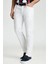 Pamuk Karışım Slim Fit 5 Cep Beyaz Chino Pantolon 2