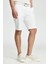 Pamuk Karışım Beyaz Chino Şort 1