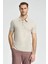 Merserize Pamuk Açık Bej Polo Yaka T-Shirt 1