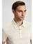Merserize Pamuk Krem Rengi Polo Yaka T-Shirt 4