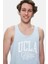 Pebble Açık Mavi Sıfır Kol Oversize Baskılı Oversize Erkek Tshirt 2