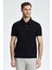 Merserize Pamuk Siyah Polo Yaka T-Shirt 4