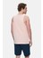 Pebble Toz Pembe Sıfır Kol Oversize Baskılı Oversize Erkek Tshirt 4
