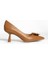 Kadın Deri Stiletto Taba 4