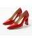 Kadın Hakiki Deri Topuklu Ayakkabı Kırmızı 3