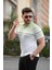 Hemşire Yaka Çizgili Poliamid Triko Tshirt 2