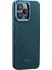 Apple iPhone 15 Pro Kılıf M-Safe Uyumlu 1500D Aramid Fiber Pitaka Military-Grade Classic Serisi Siyah-Mavi 1