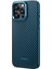 Apple iPhone 15 Pro Kılıf M-Safe Uyumlu 1500D Aramid Fiber Pitaka Military-Grade Classic Serisi Siyah-Mavi 2