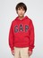 Erkek Çocuk Kırmızı Gap Logo Kapüşonlu Sweatshirt 1