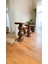 Wood Ahşap 2'li Set Mantar Yan Sehpa Modern Fiskos / Kestane Renk / Zigon Sehpa Vernikli 1