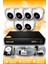 6 Kameralı Dome 6 Iç Kamera Set 250 GB HDD Full Hd Gece Görüşlü Güvenlik Kamerası Sistemi 1