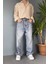Ip Kemerli Rahat Kesim Baggy Kot Pantolon 3