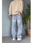 Ip Kemerli Rahat Kesim Baggy Kot Pantolon 4