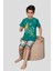 Erkek Çocuk T-Shirt-Şort Dinozor Baskılı Kısa Kollu Pijama Takımı 1