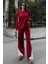 Kol ve Paçada Şerit Tasarım Oversize Beden Kazak Pantalon Ikili Triko Takım 034 1