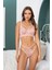 Dantelli Pembe Bralet Takımı Dantelli Sütyen Kadın Iç Giyim Bralet Tanga Set 1