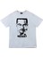 Unisex Beyaz Malcolm x Baskılı T-Shirt 1