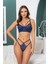 Dantelli Lacivert Bralet Takımı Dantelli Sütyen Kadın Iç Çamaşır Set Sütyen Bralet Tanga Set 1