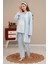 Ba-Ha 4503 Jakar Sabahlıklı Dantelli Detaylı Lohusa Pijama Takımı 1