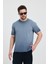 Erkek Lacivert Bisiklet Yaka Yıkamalı Basic T-Shirt - 165 2