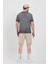 Erkek Siyah Bisiklet Yaka Yıkamalı Basic T-Shirt - 165 5