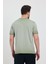 Erkek Yeşil Bisiklet Yaka Yıkamalı Basic T-Shirt - 165 5