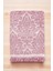 2 Parça Jakarlı Banyo Havlu Takımı %100 Pamuklu 90X150 cm Arden Pembe 2