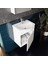 Fulya 50 cm Mdf Lavabolu Aynalı Banyo Dolabı Seti Seramik Lavabo Dahil Beyaz Mdf 2