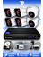 6 Kameralı Kare 2 İç Kamera Set 320 GB HDD Full HD Gece Görüşlü Güvenlik Kamerası Sistemi 1