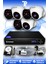 6 Kameralı Uzay 3 İç Kamera Set 500 GB HDD Full HD Gece Görüşlü Güvenlik Kamerası Sistemi 1