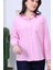 Cep Kısmı Nakışlı Pembe Gömlek 1
