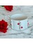 Mshandmade El Yapımı Seramik Çay Kahve Kupası Duble Türk Kahvesi Fincanı Kupa, Kalpli Mug 3