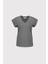 V Yaka Düşük Omuz T-Shirt 1
