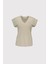 V Yaka Düşük Omuz T-Shirt 1
