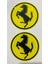 Ferrari Logo Sarı (5x5 Cm) Ikili Damla Etiket 1