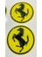 Ferrari Logo Sarı (5x5 Cm) Ikili Damla Etiket 2