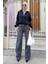 Gri Yüksek Bel Kadın Wide Leg Pantolon MG2388 5