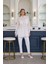 Premium By Moodbasic Taşlı Çizgili Saten Tunik 1