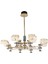 Ekerd 12'li Gold 100 Watt Yuvarlak Kristalli Modern Sarkıt Salon LED Avize 2