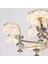 Ekerd 12'li Gold 100 Watt Yuvarlak Kristalli Modern Sarkıt Salon LED Avize 5