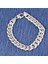 925 Ayar Gümüş 10 x 13 mm Desenli Zincir Bileklik 1