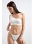 Pamuklu ve Likralı Lastikli Kaşkorse Fitilli Kadın V-String 1