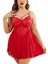 Kırmızı Büyük Beden Gecelik String Kulot G3082 1
