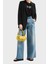 Wide Leg Yüksek Bel Bol Paça Pileli Jeans Bayan Kot Pantolon XW000073 AF12851 MB003 1