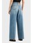 Wide Leg Yüksek Bel Bol Paça Pileli Jeans Bayan Kot Pantolon XW000073 AF12851 MB003 2