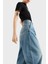 Wide Leg Yüksek Bel Bol Paça Pileli Jeans Bayan Kot Pantolon XW000073 AF12851 MB003 4