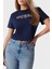 Cn Ss Logolu Pamuklu Düğme Detaylı Boxy Fit Sıfır Yaka Cropped T Shirt W5GI15K8FQ4 Bayan T Shirt W5GI15 K8FQ4 G7P1 1