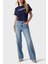 Cn Ss Logolu Pamuklu Düğme Detaylı Boxy Fit Sıfır Yaka Cropped T Shirt W5GI15K8FQ4 Bayan T Shirt W5GI15 K8FQ4 G7P1 3