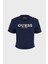 Cn Ss Logolu Pamuklu Düğme Detaylı Boxy Fit Sıfır Yaka Cropped T Shirt W5GI15K8FQ4 Bayan T Shirt W5GI15 K8FQ4 G7P1 5
