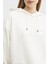 Comfort Fit Kapüşonlu Taşlı Logolu Sweat Bayan Sweat XW000094 AF10804 U1003 3